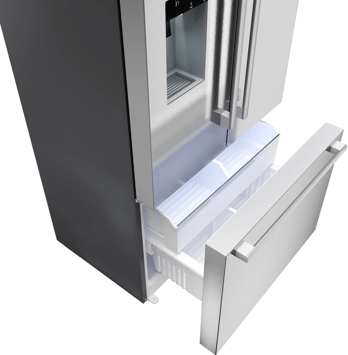 Réfrigérateur Bosch de 21,6 pi³ à portes françaises à congélateur inférieur - Acier inoxydable - B36CD52SNS