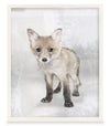 Œuvre d’art encadrée « Baby Fox » avec fini lin - 17 po x 21 po