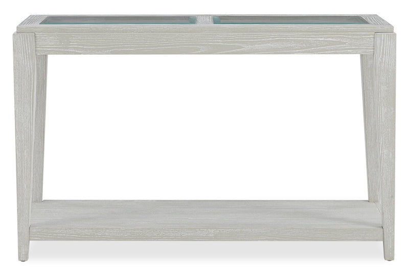 Table de salon Vida 47,5 po en bois massif avec tablette - sable