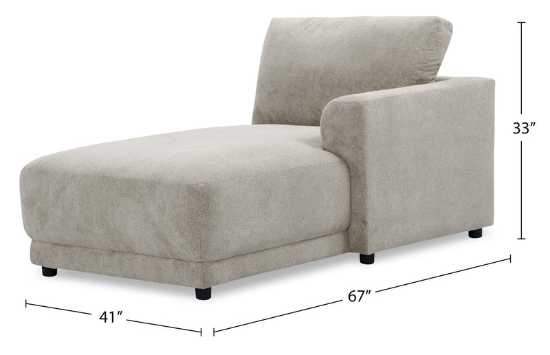 Fauteuil modulaire de droite Voyage en tissu avec coussins de dossier amovibles - beige