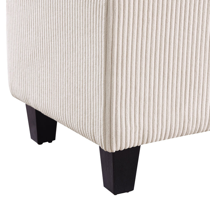 Ensemble de 3 poufs de rangement Marlow de 19.5 po - beige