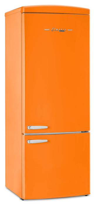 Réfrigérateur Classic Rétro d’Unique de 28 po et de 17 pi3 à congélateur inférieur - orange - UNQ-455L O AC
