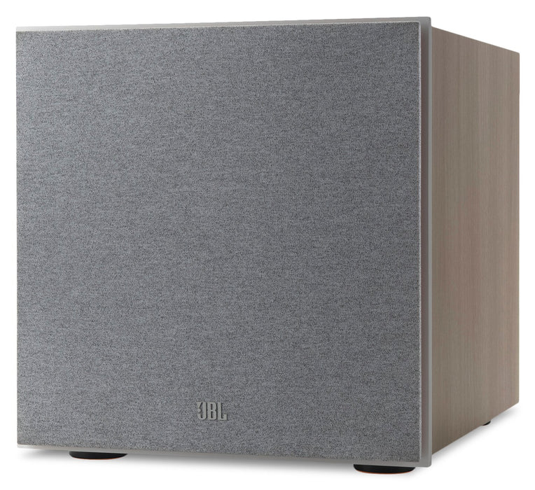 Caisson d’extrêmes graves amplifié de 300 W JBL Stage 200P de 10 po – blanc (JBL200PWHTAM)