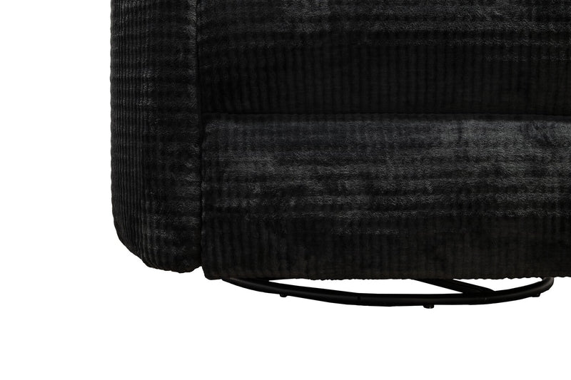 Fauteuil pivotant, coulissant et inclinable Remi de 38 po en tissu - anthracite 