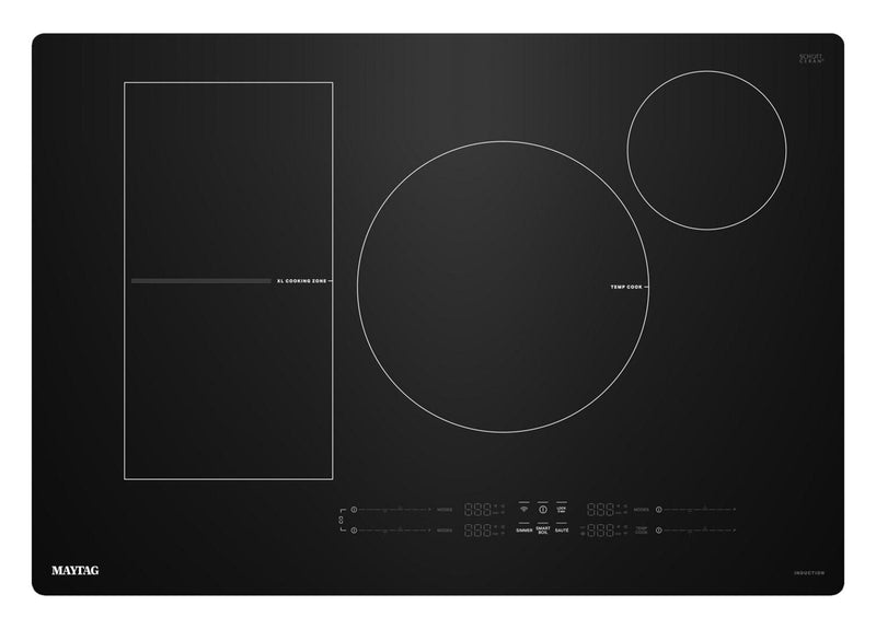 Surface de cuisson à induction Maytag de 30 po à 4 éléments - noire - MCIT8030SB