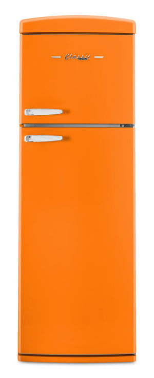 Réfrigérateur Classic Rétro d’Unique de 24 po et de 11 pi3 à congélateur supérieur - orange creamsicle - UNQ-310L O TM