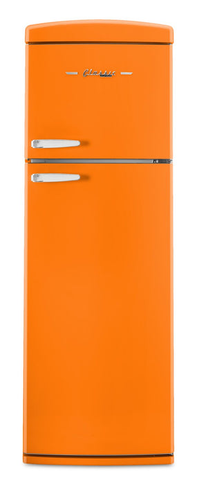 Réfrigérateur Classic Rétro d’Unique de 24 po et de 11 pi3 à congélateur supérieur - orange creamsicle - UNQ-310L O TM