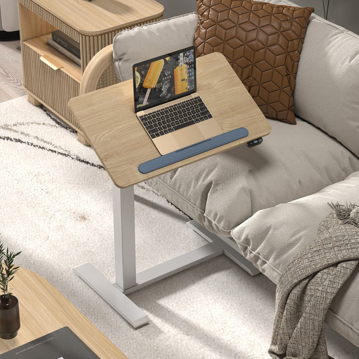 Bureau portatif Aaron de 26,77 po à hauteur réglable avec dessus relevable – chêne