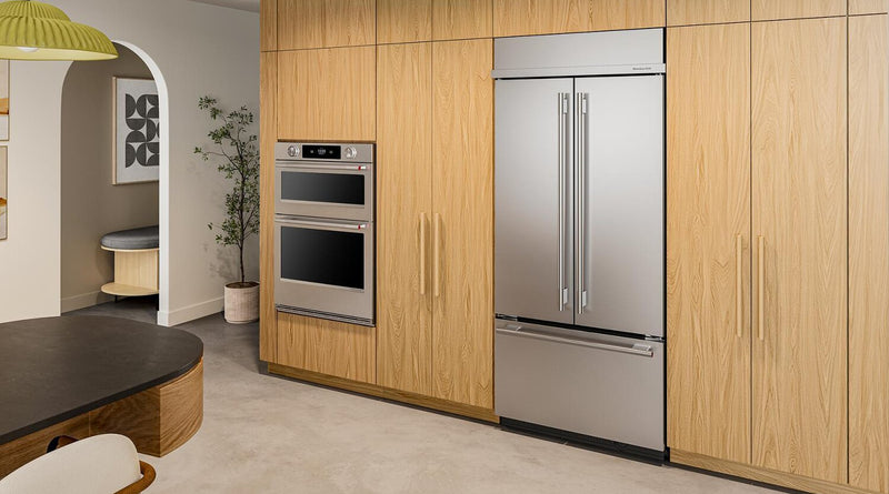 Réfrigérateur KitchenAid de 20,8 pi3 et de 36 po à portes françaises à congélateur inférieur - acier inoxydable - KBFN536SPS