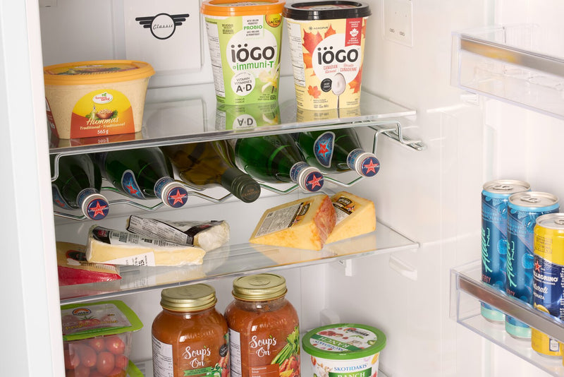 Réfrigérateur Classic Rétro d’Unique de 24 po et de 11 pi3 à congélateur supérieur - blanc guimauve - UNQ-310L W TM