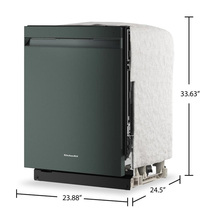 Lave-vaisselle KitchenAid de 24 po et de 44 dBA avec troisième panier 360° Max JetsMC - genièvre - KDPS624SJP 