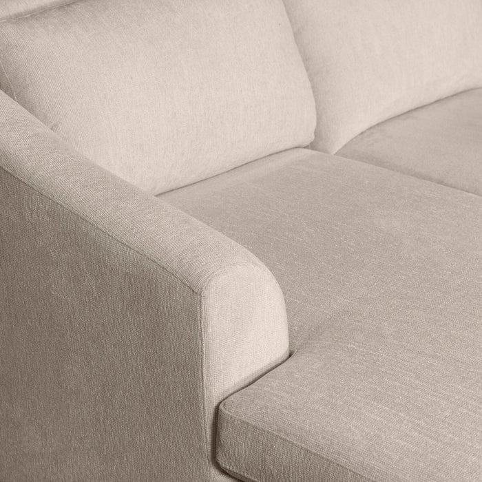 Sofa-lit sectionnel de gauche Envy 2 pièces en tissu de chenille avec fauteuil long de rangement - beige amande