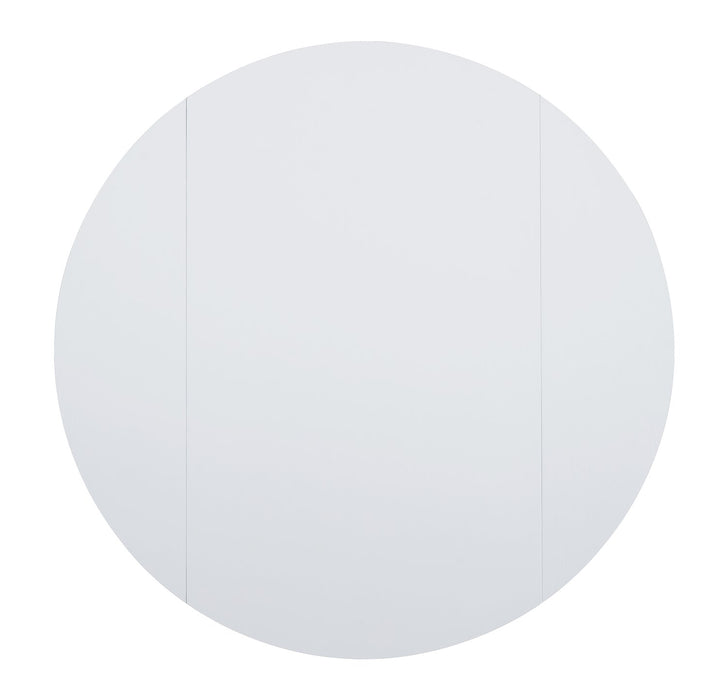 Table de salle à manger ronde Bryn de 42 po avec abattant - blanche