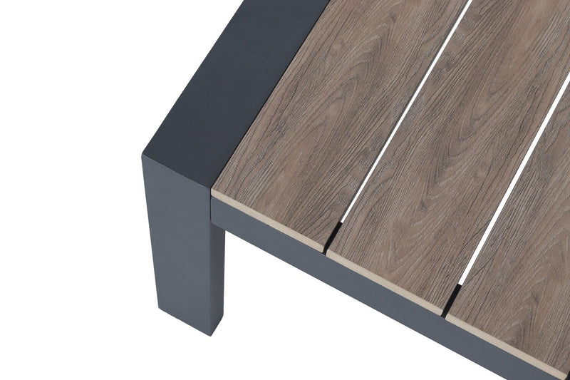 Ensemble Tuscany 4 pièces pour la terrasse à l’extérieur avec sofa, 2 fauteuils et table à café - métal - beige et noir