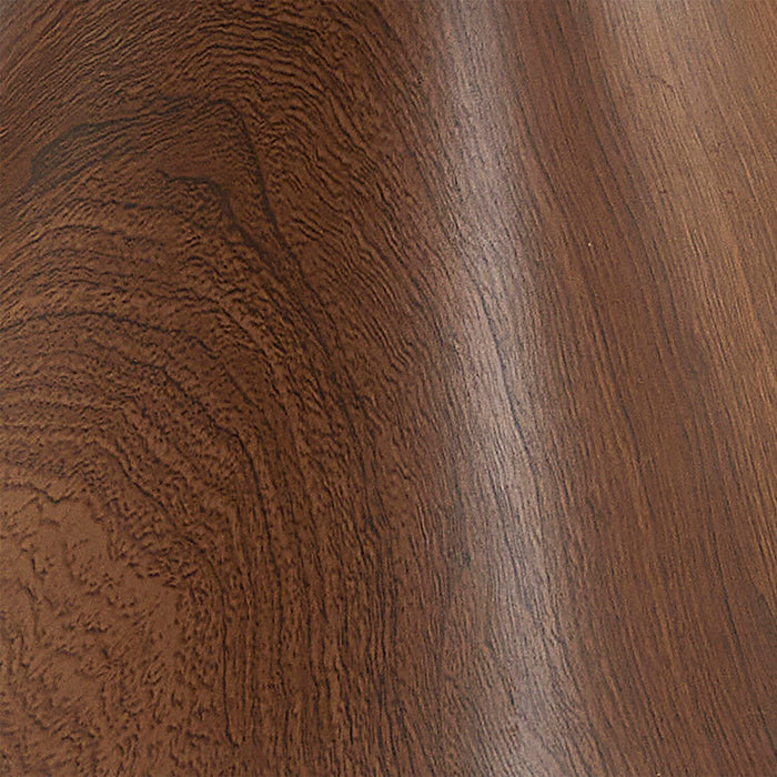 Table de salle à manger Alwin avec dessus en pierre frittée, base en forme de sablier et touches dorées - 47,25 po (L), ronde - brune