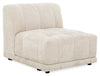 Fauteuil modulaire sans accoudoirs Oaklyn Kort & Co. de 32 po en tissu avec coussin de siège capitonné - beige