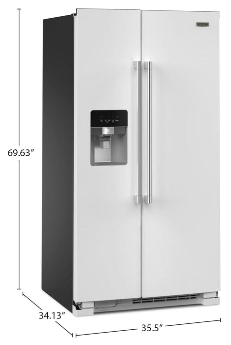 Réfrigérateur Maytag de 25 pi³ et de 36 po à compartiments juxtaposés - blanc - MRSF4036PW