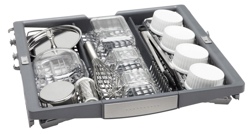 Lave-vaisselle intelligent Bosch de série 800 de 24 po avec 3e panier - acier inoxydable résistant aux traces de doigts - SHX78DM5N