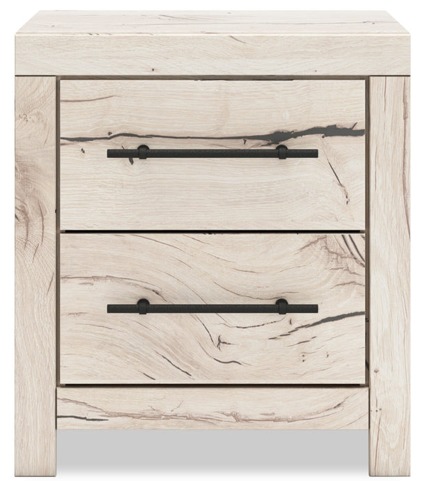 Table de nuit Derekson de 21,7 po (L) x 24,3 po (H) à 2 tiroirs avec ports USB - blanc rustique