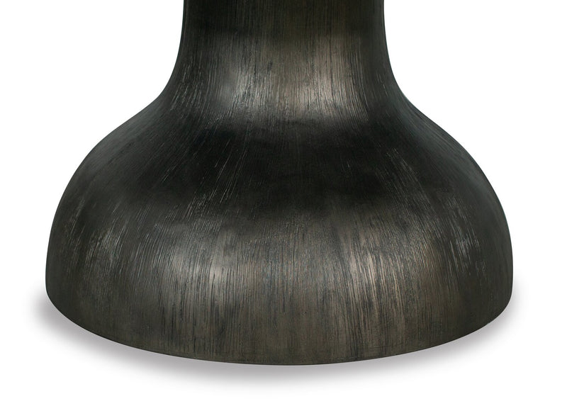 Table à café moderne ronde Eldon de 38 po en bois massif - grain de café