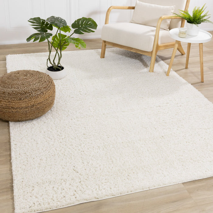 Carpette à poil long Pascal crème - 5 pi 3 po x 7 pi 7 po