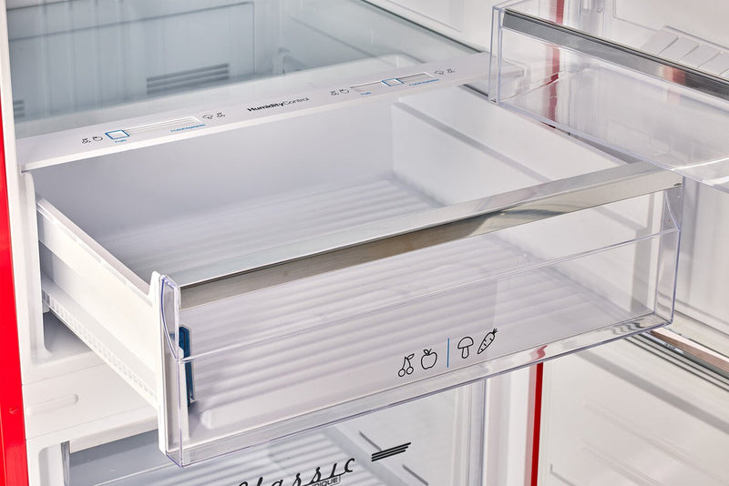 Réfrigérateur Classic Rétro d’Unique de 28 po et de 17 pi3 à congélateur inférieur - rouge - UNQ-455L R AC
