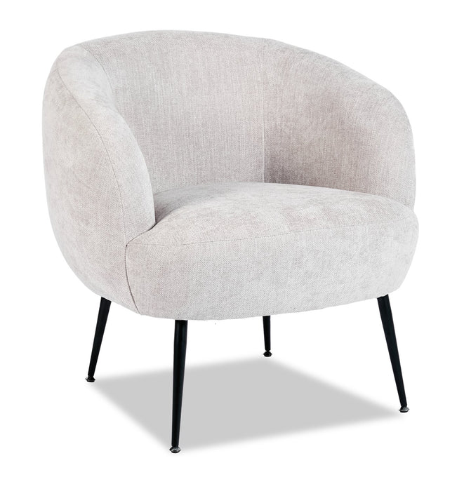 Fauteuil d’appoint Nova de 28,7 po en tissu bouclé - gris clair