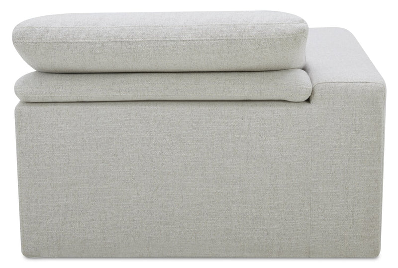 Sofa sectionnel à inclinaison électrique modulaire Sky 3 pièces en tissu avec console et coussins en duvet et plumes - blé Nathan