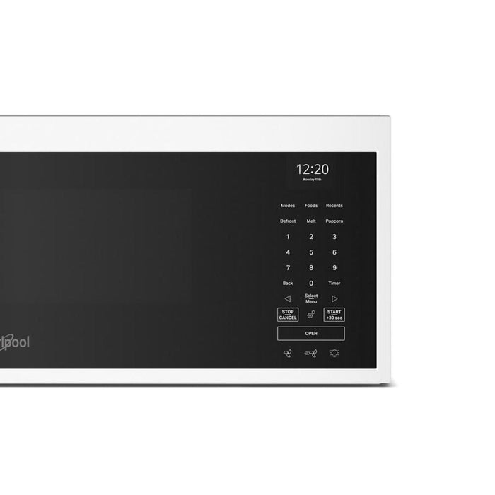 Four à micro-ondes à hotte intégrée intelligent à profil bas Whirlpool de 1,1 pi3 - blanc - YWMML5530RW