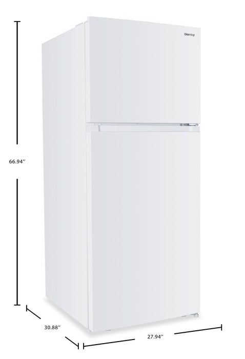 Réfrigérateur Danby de 18 pi³ et de 27 po à congélateur supérieur - blanc - DFF176B1WDB