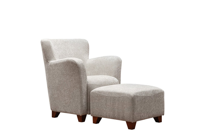 Pouf Zello de 22, po en tissu d'apparence lin - Lin