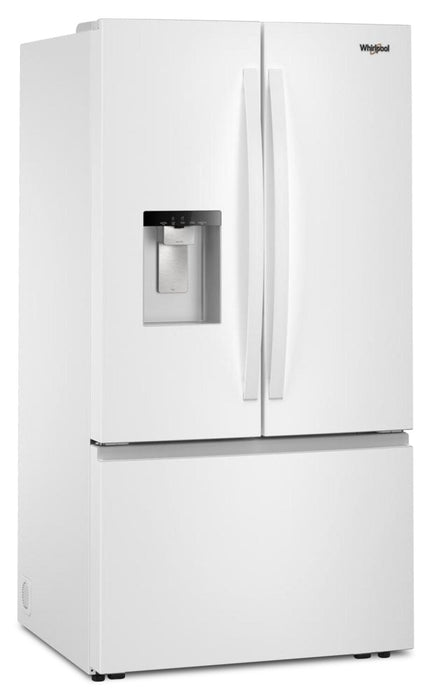 Réfrigérateur Whirlpool de 36 po et de 30 pi3 à portes françaises avec machine à glaçons double - blanc- WRFF3736SW