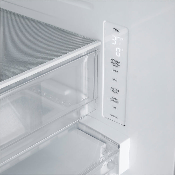 Réfrigérateur LG de 33 po et de 25 pi³ de profondeur standard à portes françaises - acier inoxydable - LF25H6330S