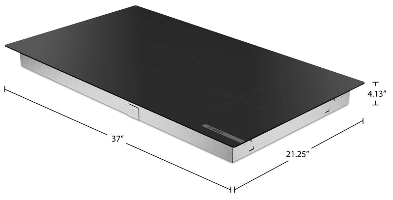 Surface de cuisson à induction Bosch de série 500 de 36 po à 5 brûleurs - noir - NIT5663UC 