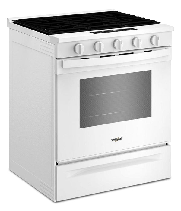 Cuisinière à gaz Whirlpool de 5 pi³ et de 30 po avec cuisson à air - blanche - WSGS5030SW