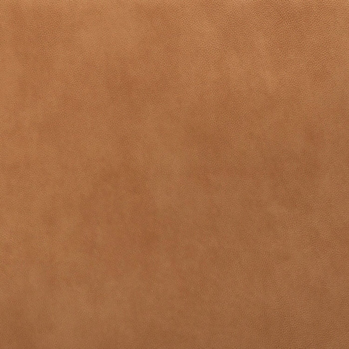 Fauteuil Edge de 35 po en cuir véritable avec pattes en bois et coussin de dossier amovible - brun