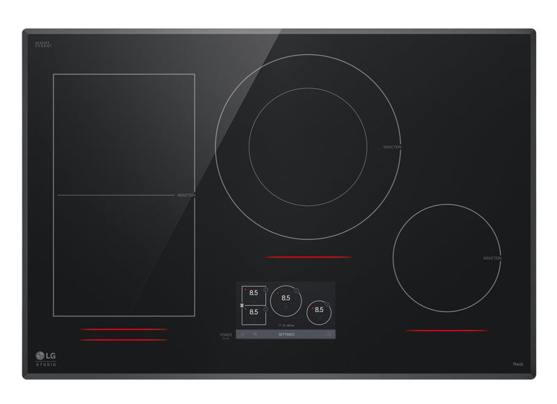 Surface de cuisson intelligente à induction LG Studio de 30 po avec UltraHeatMC - noire - CBIS3018BE 