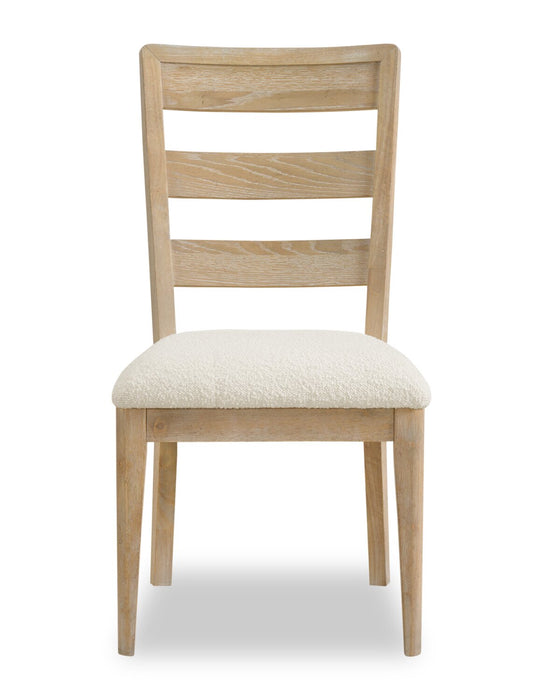 Ensemble de salle à manger Aspen 7 pièces avec table à rallonge, 80 po à 104 po et 6 chaises en tissu - naturel