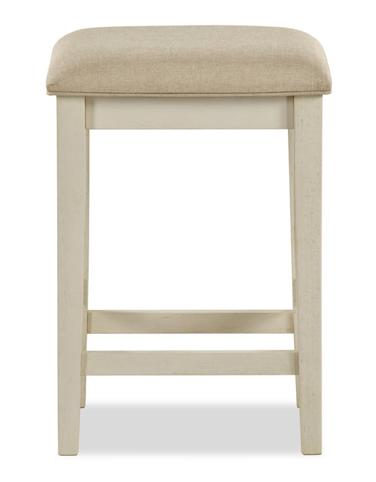 Console contemporaine Nyles de 60 po avec 3 tabourets de hauteur comptoir et ports USB - babeurre