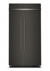 Réfrigérateur encastré KitchenAid de 25,5 pi3 et de 42 po à compartiments juxtaposés - minerai noir - KBSN742SBE