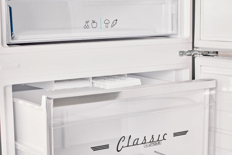 Réfrigérateur Classic Rétro d’Unique de 28 po et de 17 pi3 à congélateur inférieur - noir mat - UNQ-455L MB AC