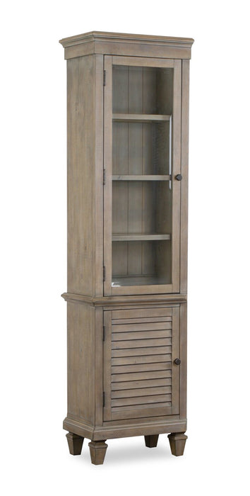 Meuble audio-vidéo rustique Baron 4 pièces de 114 po en pin avec rangement et système de gestion des câbles pour téléviseurs jusqu’à 70 po - gris tourterelle