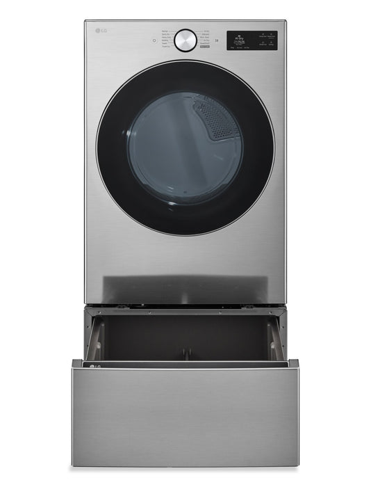 Sécheuse à gaz intelligente LG à chargement frontal de 7,4 pi3 avec AI Sensor DryMC - acier graphite - DLGX5801V