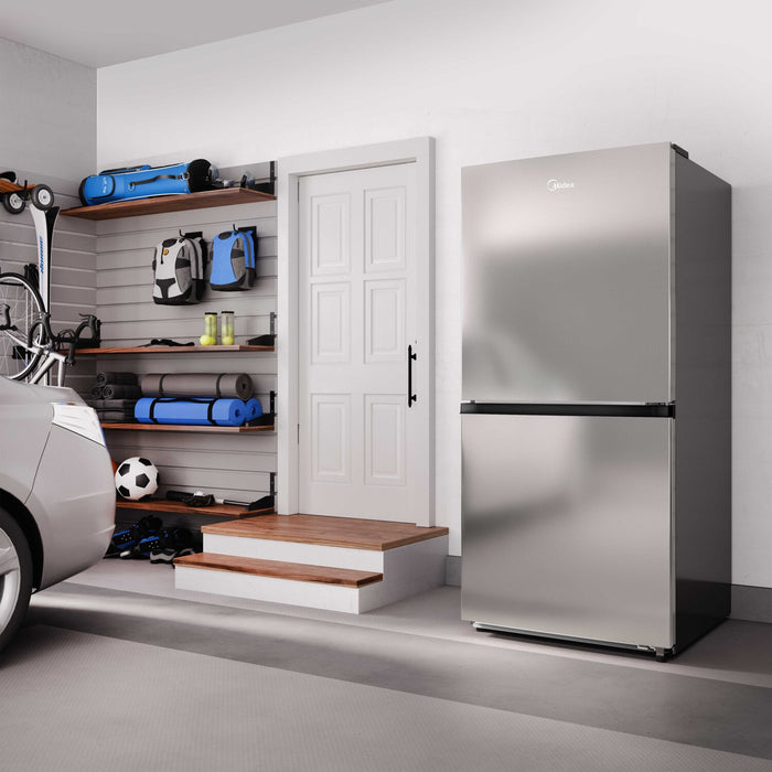 Appareil vertical 3 en 1 Midea de 20 pi3 convertible en réfrigérateur ou congélateur - acier inoxydable - MRU21C7BST