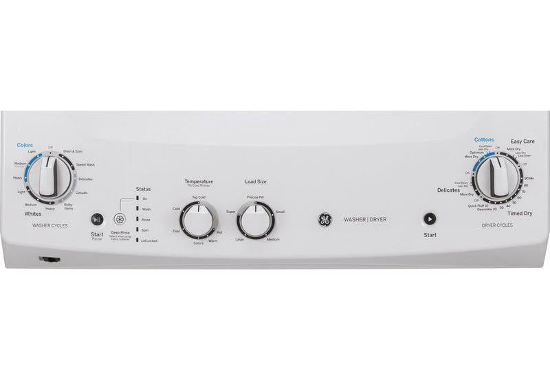 Laveuse-sécheuse électrique SpaceMakerMC de GE - GUD27ESMMWW