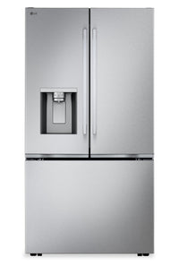  Réfrigérateur LG de 24 pi3 et de 36 po de profondeur comptoir Counter-Depth MAXMC à portes françaises avec système de charnières Zero ClearanceMC   - LF24Z6330S