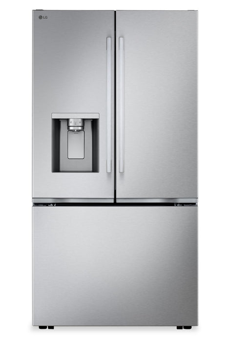 Réfrigérateur LG de 24 pi3 et de 36 po de profondeur comptoir Counter-Depth MAXMC à portes françaises avec système de charnières Zero ClearanceMC - LF24Z6330S