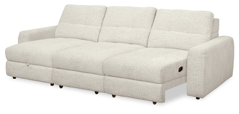 Sofa sectionnel modulaire à coulissement électrique de gauche Elevate de Scott Living 3 pièces en tissu de chenille - beige