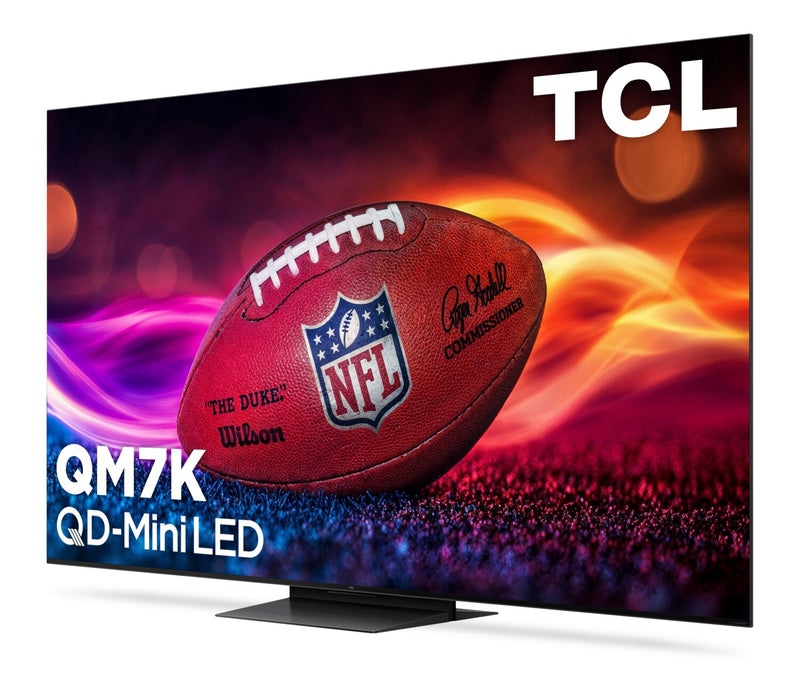 Téléviseur intelligent QLED Mini DEL TCL QD QM7K UHD 4K de 85 po avec Google TVMC (85QM7K) - modèle 2025