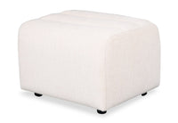 Pouf Cove de 27 po en tissu de chenille - taupe